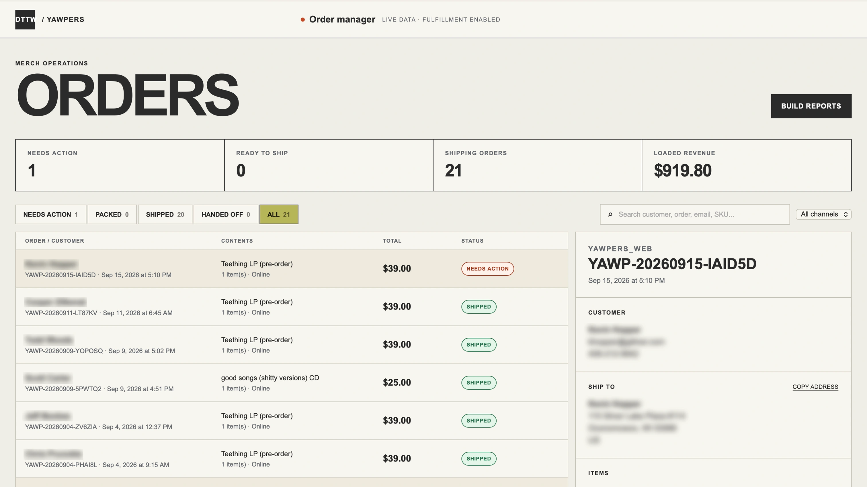 Order manager
