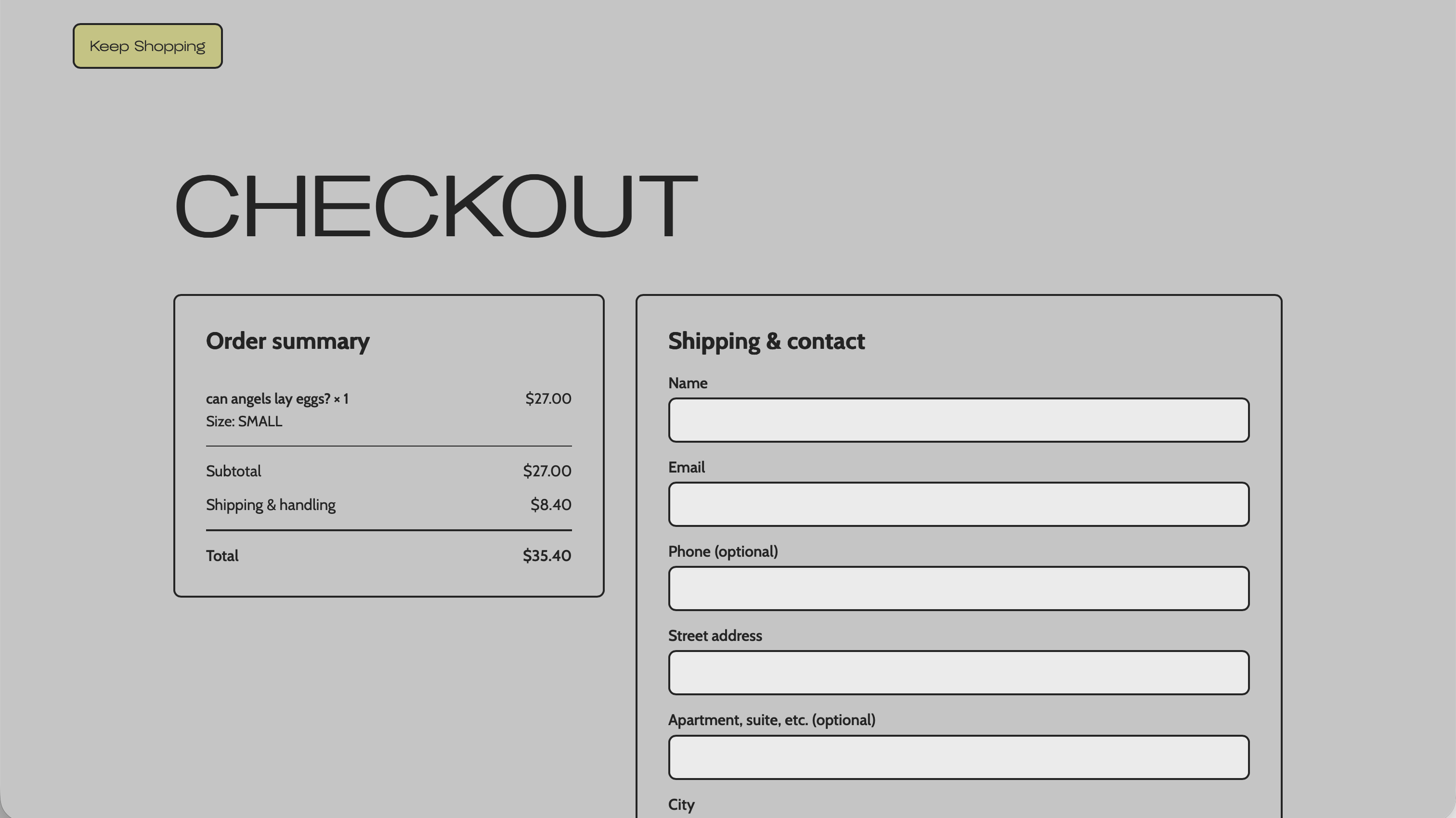 A clear path through checkout